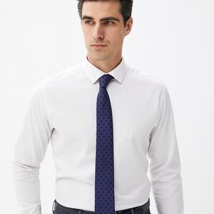 Villa Ponti Blue Printed Silk Tie